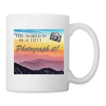 The world is beautiful – Photograph it - Mug - white - Right