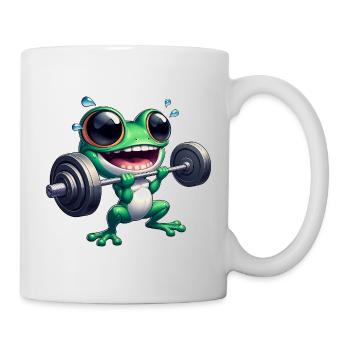 Frog Fitness Haltères Entraînement Musculation Gym - Mug blanc - blanc - Droite