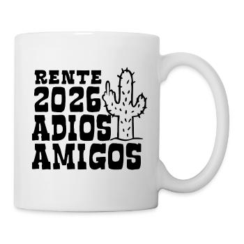 Adios Amigos Rente 2026 - Ruhestand - Pension - Tasse - Weiß - Rechts