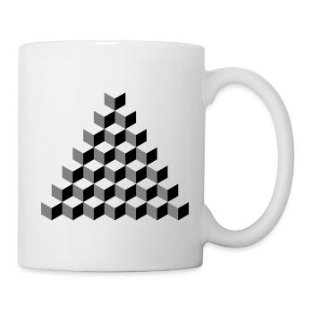 Isometric Cube Pyramid - Mug - white - Right