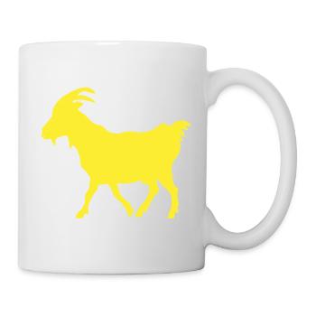 G.O.A.T Ziege gelb - Tasse - Weiß - Rechts