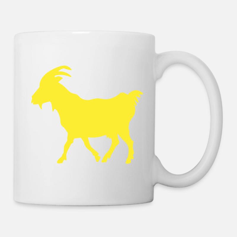 G.O.A.T Ziege gelb - Tasse - Weiß