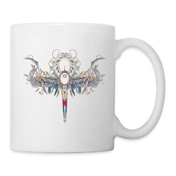 Symbole Magique Ankh avec des ailes et des ornements - Mug blanc - blanc - Droite