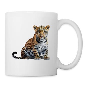 Leopard - Tasse - Weiß - Rechts
