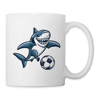 Hai Fußball - Tasse - Weiß - Rechts