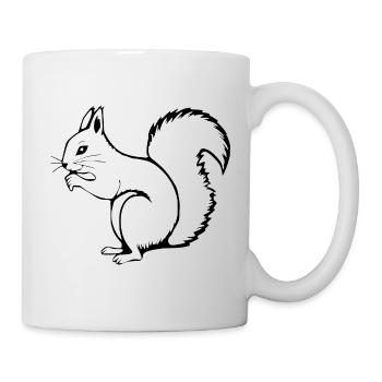 Squirrel T-shirt Gift Nature Lover - Mug - white - Right