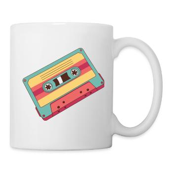 Colorful Retro Cassette from the 80s - Mug - white - Right