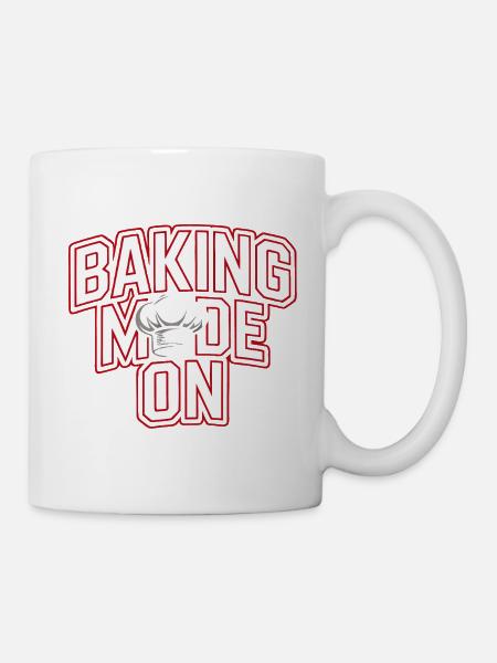 Backen Modus An - Kochhut Design - Tasse - Weiß