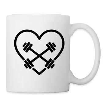 Weightlifting Heart Fitness Gym Strength - Mug - white - Right
