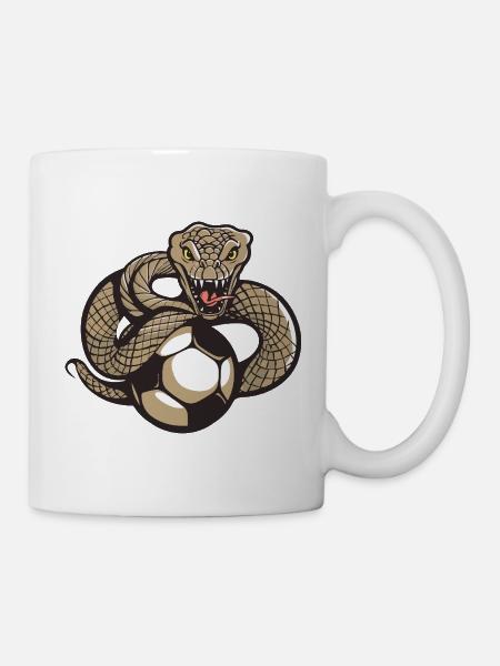 Kobra Fußball - Tasse - Weiß