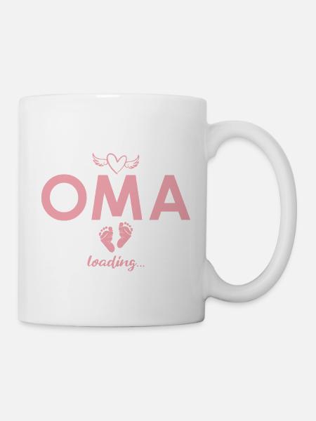 Oma 2026 Schwangerschaftsankündigung Mama - Tasse - Weiß