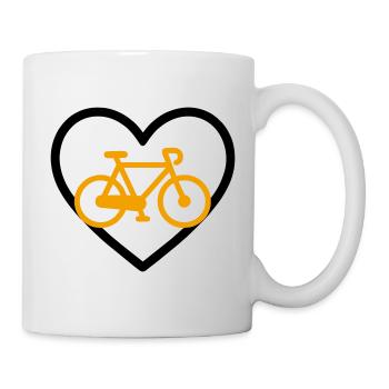 Cycling Heart Bicycle Sport Passion - Mug - white - Right