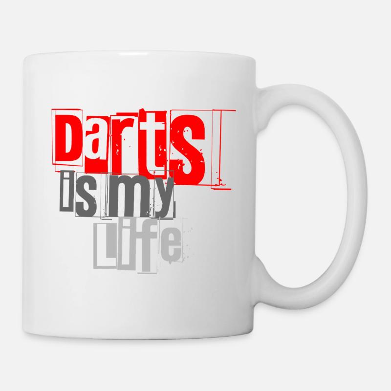 Dart,Darts is my Life 1 - Tasse - Weiß