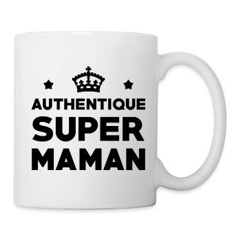Authentic Super Mom - Mother's Day - Mug - white - Right