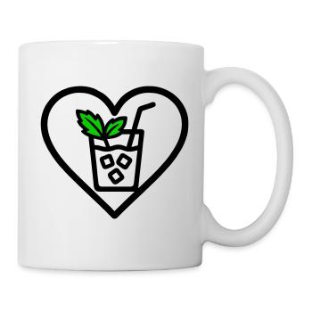 Mojito Heart Cocktail Mint Summer Drink - Mug - white - Right