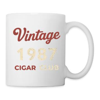 Vintage 1987 Cigar Club Retro Birth Year Gift - Mug - white - Right