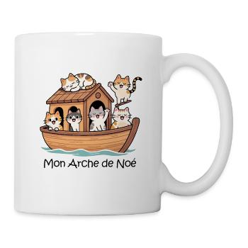 Arche de Noé avec des chats - Mug blanc - blanc - Droite