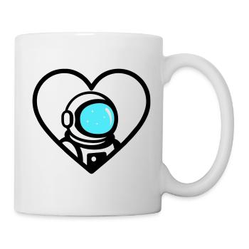 Astronaut Heart Space Cosmo Helmet - Mug - white - Right