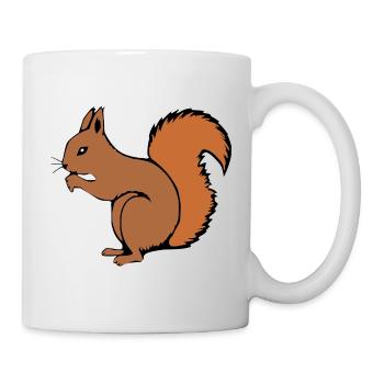 Squirrel T-shirt Gift Nature Lover - Mug - white - Right