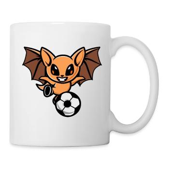 Orangene Fledermaus Kicker - Tasse - Weiß - Rechts