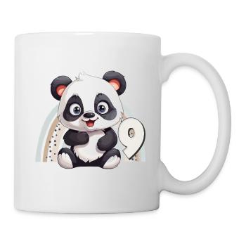 9th Birthday Panda Bear Rainbow Cute Cute - Mug - white - Right