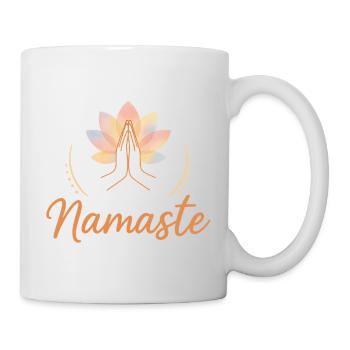 Namaste Lotus Motiv - Tasse - Weiß - Rechts