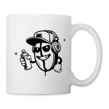graffiti coffee bean character hip-hop - Mug - white - Right