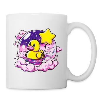 Dream duck in a star balloon - Mug - white - Right