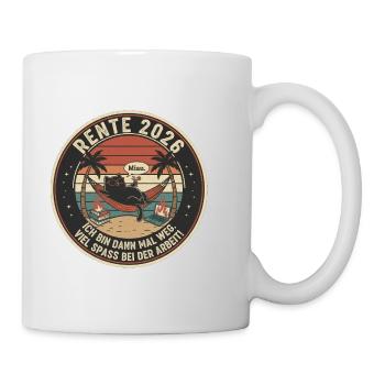 Rente de retraité Début de la retraite Chat Propriétaire de chat - Mug blanc - blanc - Droite