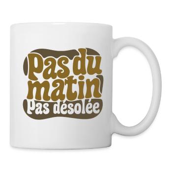 PAS DU MATIN #1 fem - let's talk - Mug blanc - blanc - Droite