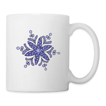 blaue_Schneeflocke - Mug blanc - blanc - Droite