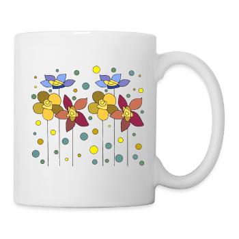 Fleur - Mug blanc - blanc - Droite