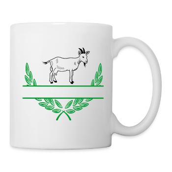 Ziegenlorbeerkranz mit Namensraum - Tasse - Weiß - Rechts