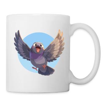 Tauben Taube - Tasse - Weiß - Rechts