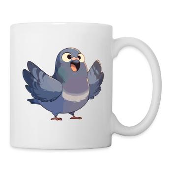 Tauben Taube - Tasse - Weiß - Rechts