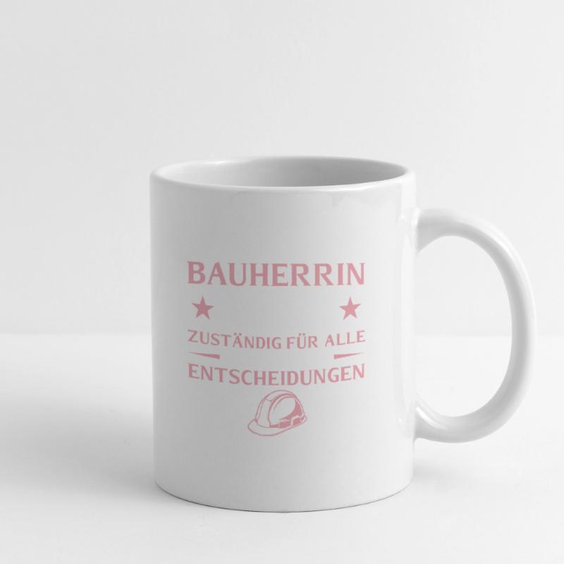 Constructeur 2026 Responsable de tout - construction de maison Mug blanc