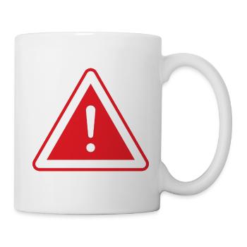 Attention! Beware Sign - Mug - white - Right