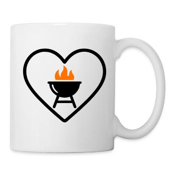 Heart Barbecue – Design pour les amateurs de grills - Mug blanc - blanc - Droite
