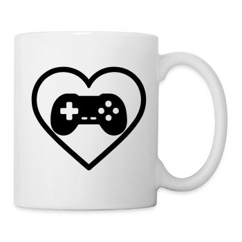 Heart Retrogaming – Vintage Controller Design - Mug - white - Right