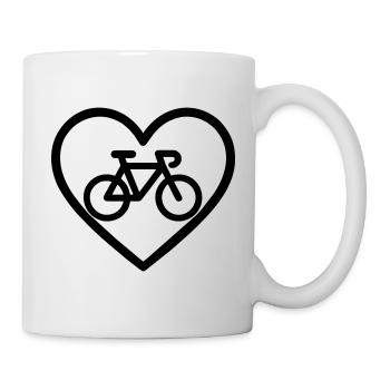 Heart Cycling – Bike Lover Design - Mug - white - Right