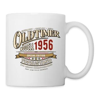 Oldtimer Modell 1956 | Geburtstag Geschenk - Tasse - Weiß - Rechts