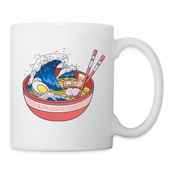 Epic Great Wave Ramen Bowl Japanese Art Design - Mug - white - Right