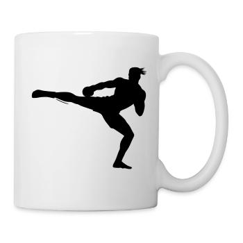 Kickboxer Silhouette - Mug - white - Right