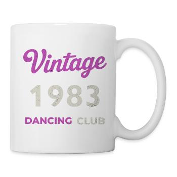 Vintage 1983 – Dancing Club Retro Geburtsjahr - Tasse - Weiß - Rechts