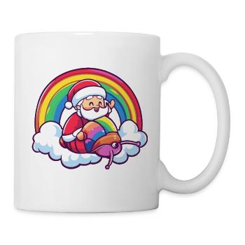 Schnecke Weihnachtsmann Weihnachten - Tasse - Weiß - Rechts
