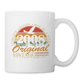 2008 Vintage Vintage Birthday Retro Gift - Mug - white - Right