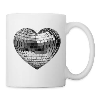 DISCOKUGEL LIEBE #1 – Frieden & Liebe - Tasse - Weiß - Rechts