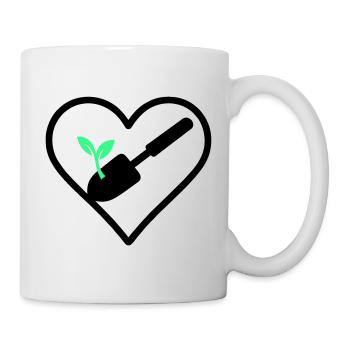 Gardening Heart – Grüne Leidenschaft - Tasse - Weiß - Rechts