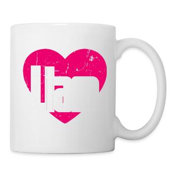 I Love Liam Pinkes Herz Ich liebe Liam - Tasse - Weiß - Rechts