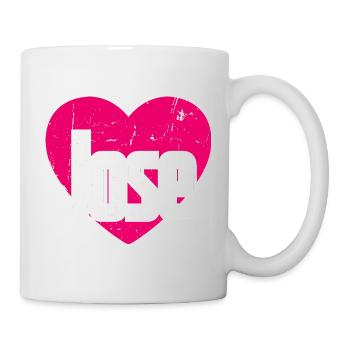 I Love Jose Pinkes Herz Ich liebe Jose - Tasse - Weiß - Rechts